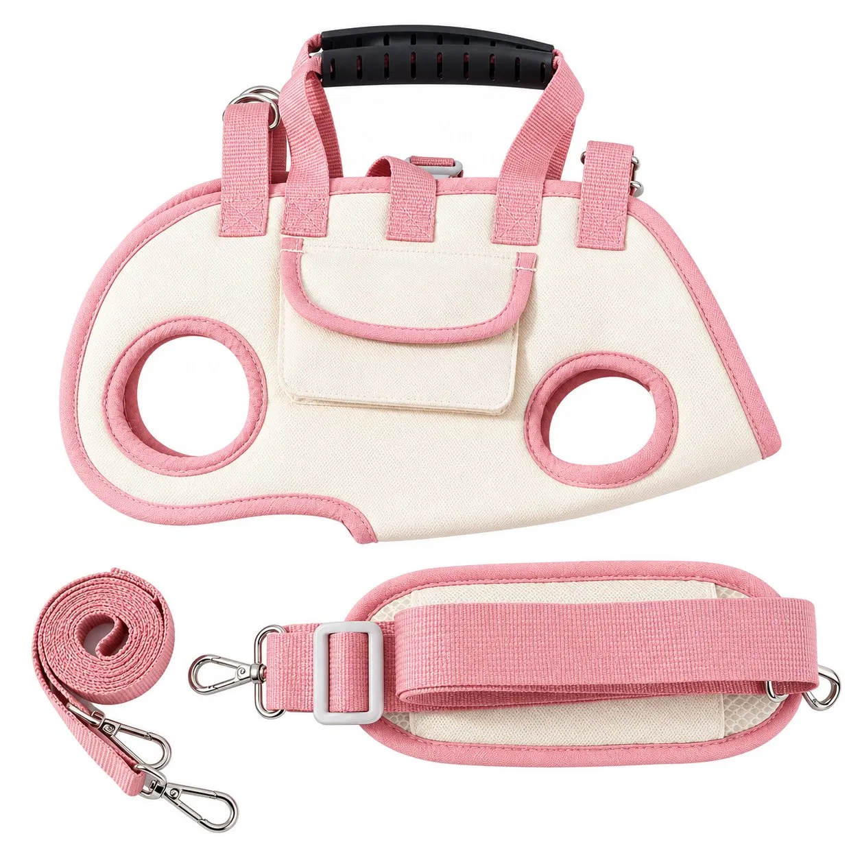 Custom Nylon Small Dog Cat Pet Sling Carrier Bag with Adjustable Strap and Pocket