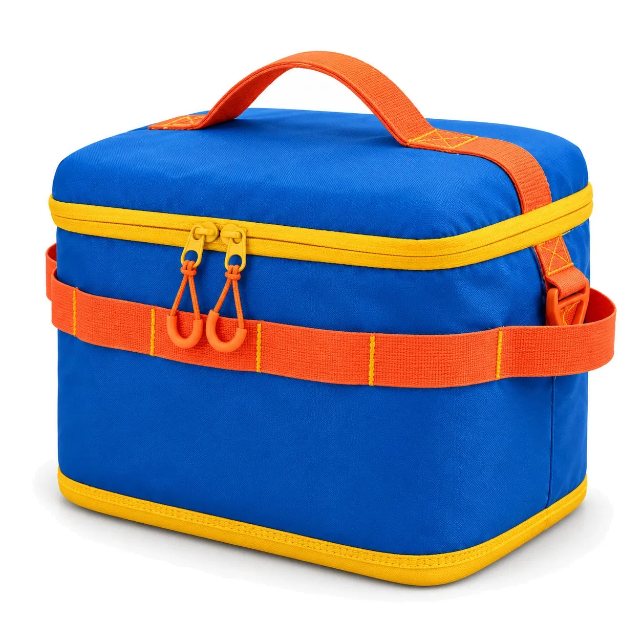 Oxford Cloth Insulated Lunch Tote Bag with Zipper Closure for School and Picnic
