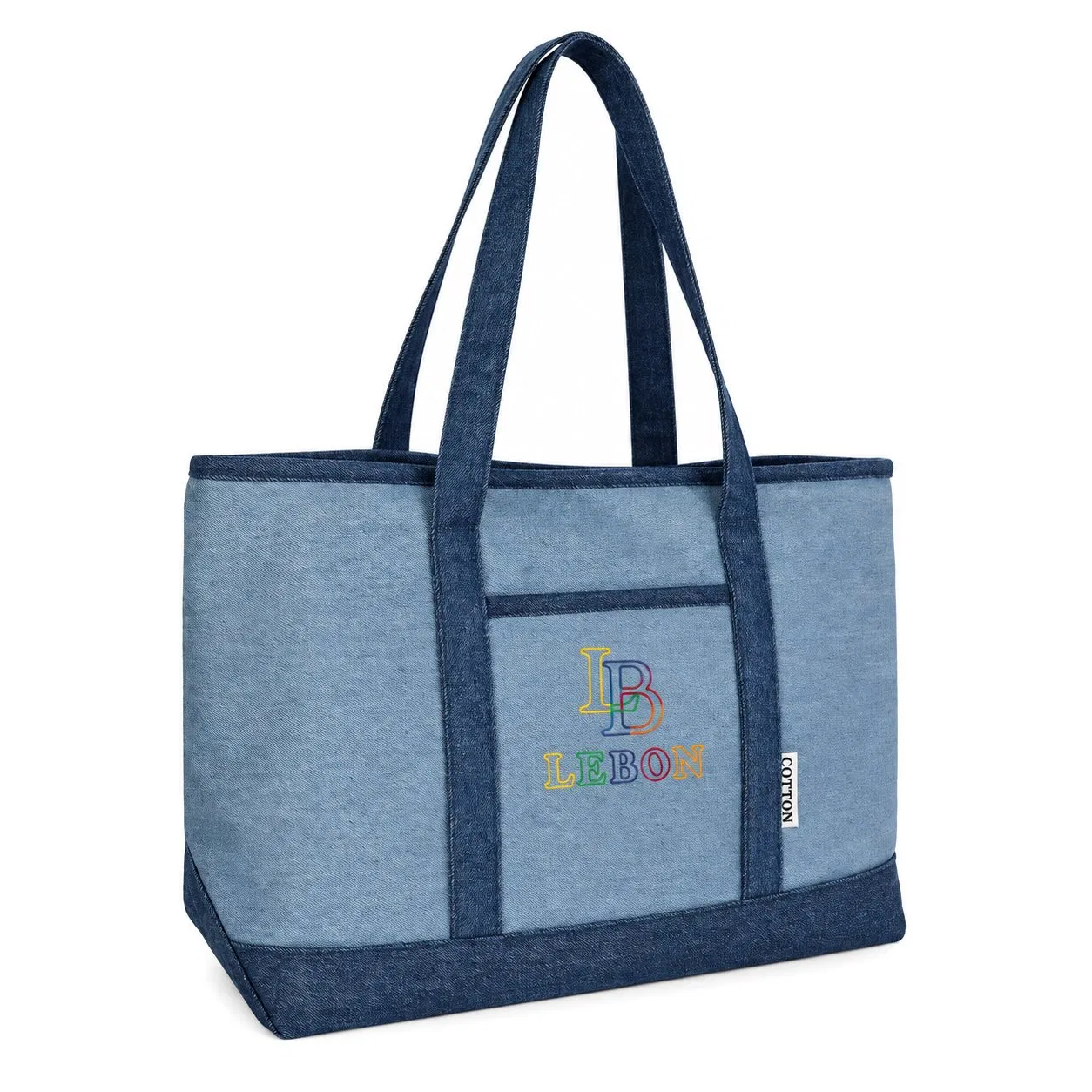 Women Fashion Tote Bag with Zipper Closure Polyester Lining and Custom Logo