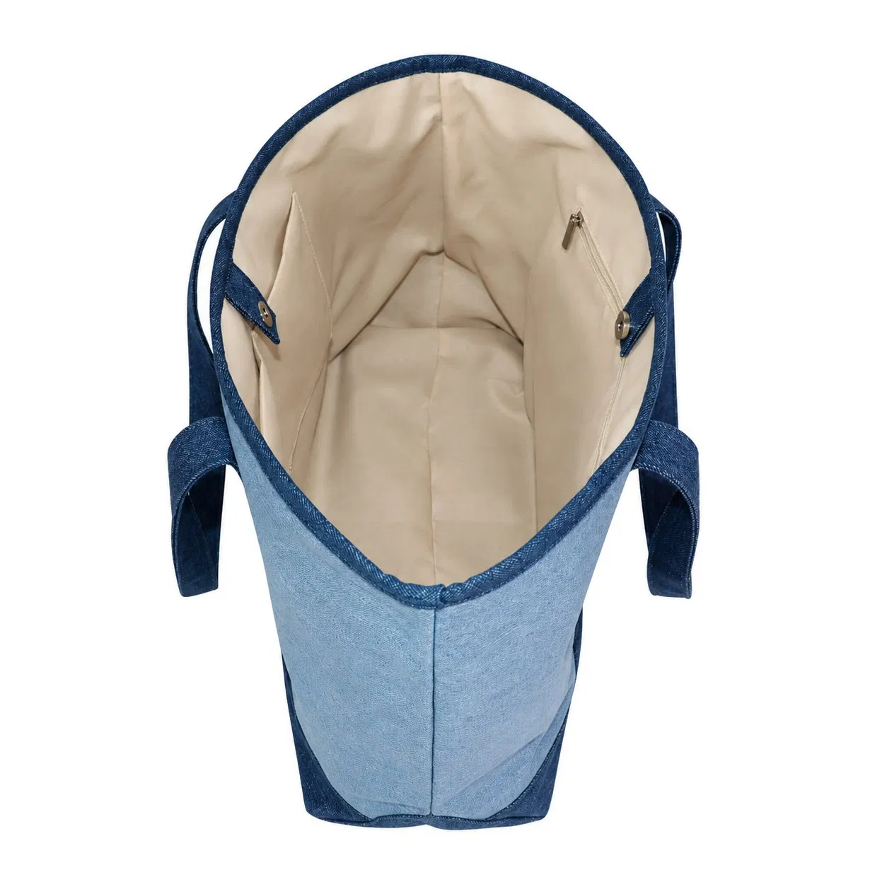 Women Fashion Tote Bag with Zipper Closure Polyester Lining and Custom Logo