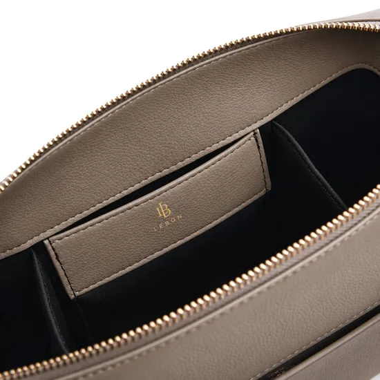 Custom PU Leather Stroller Organizer Diaper Bag with Zipper and Phone Pockets
