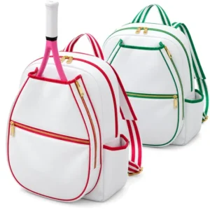 Custom Tennis Pickleball Racket Backpack with Shoe Compartment and Zipper Closure