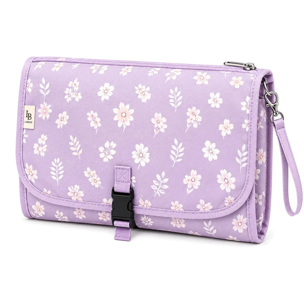 Custom Waterproof Foldable Baby Diaper Changing Pad with Handle and Storage Pockets