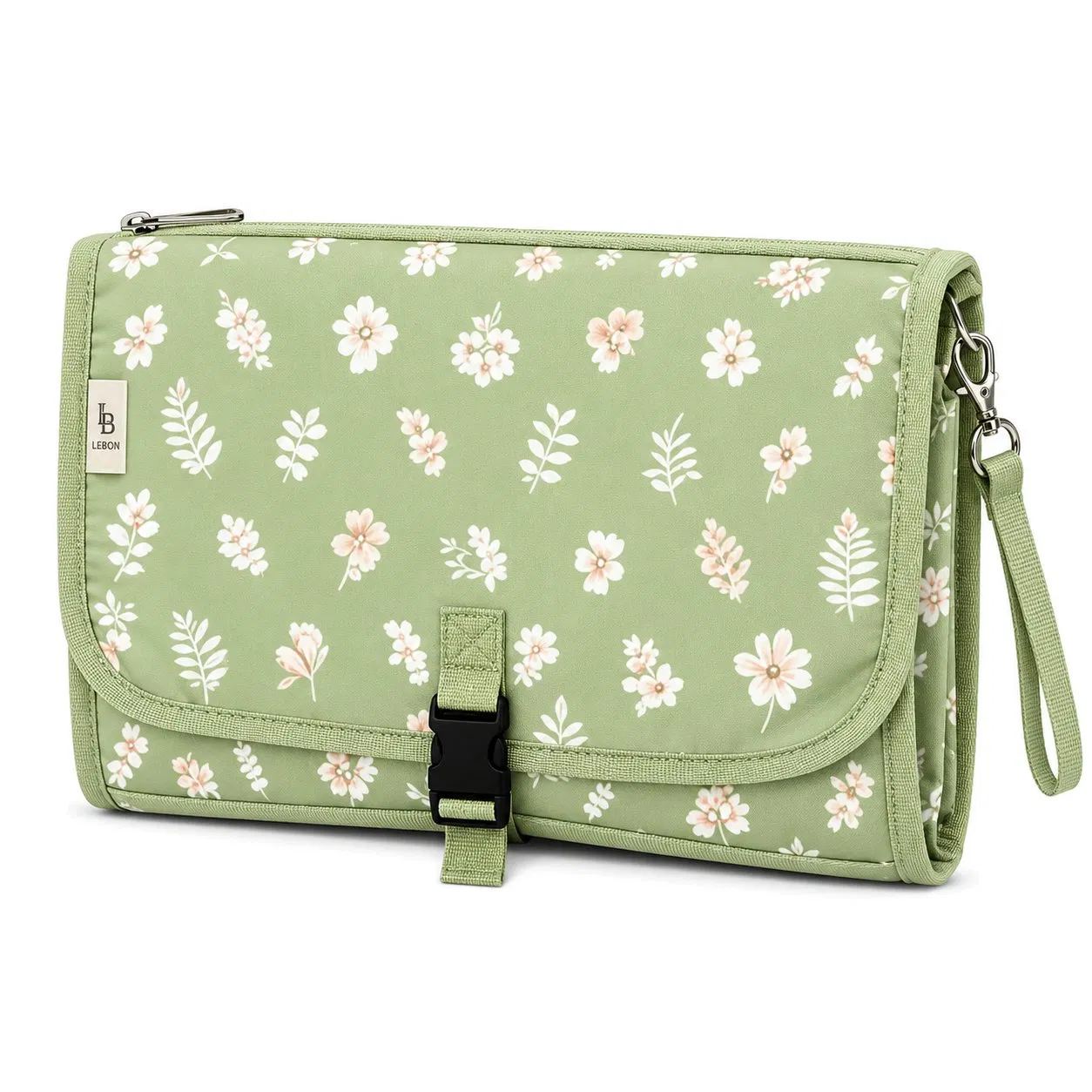 Custom Waterproof Foldable Baby Diaper Changing Pad with Handle and Storage Pockets