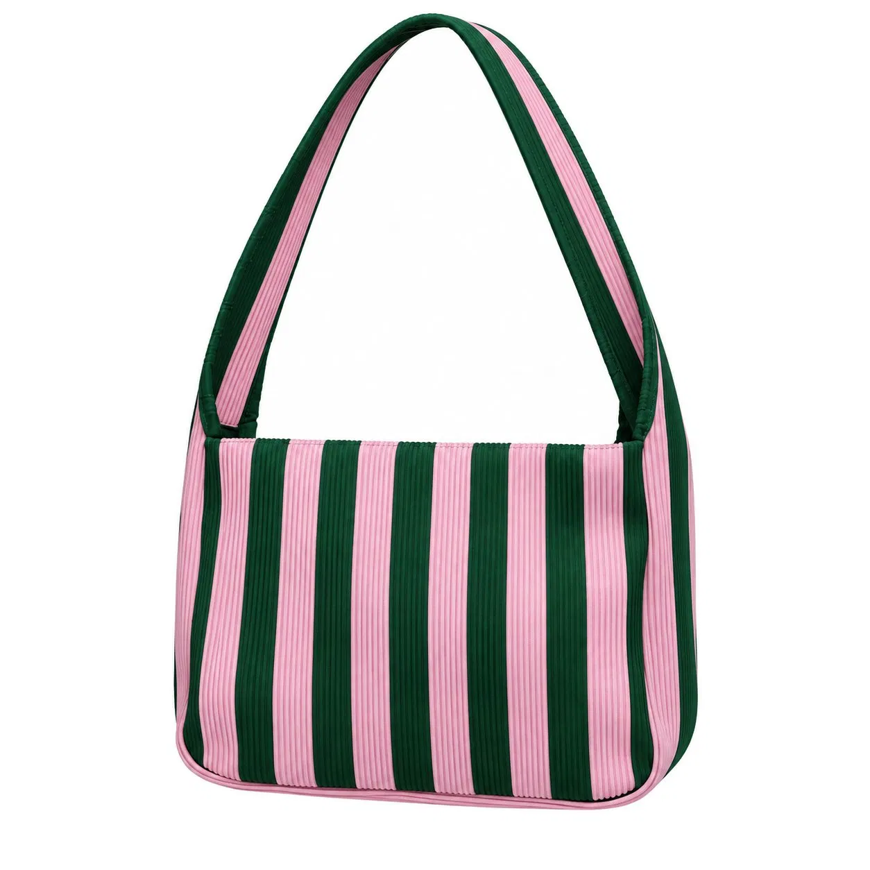 Custom Knitted Polyester Shoulder Tote Bag with Zipper for Shopping and Travel