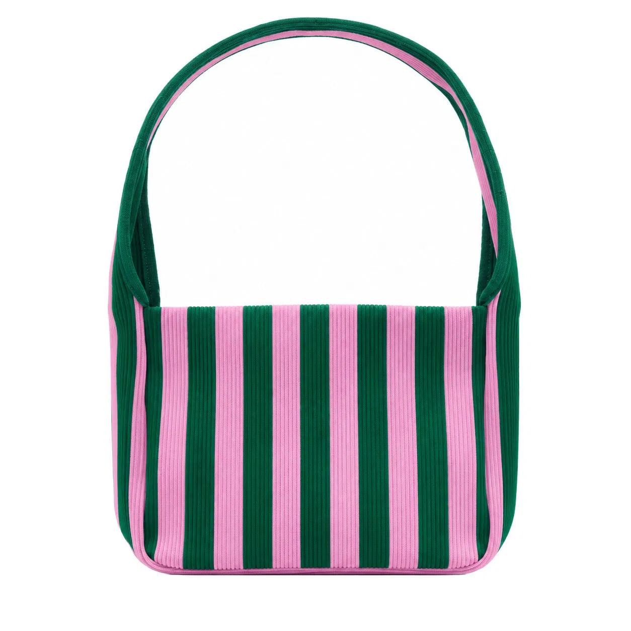 Custom Knitted Polyester Shoulder Tote Bag with Zipper for Shopping and Travel