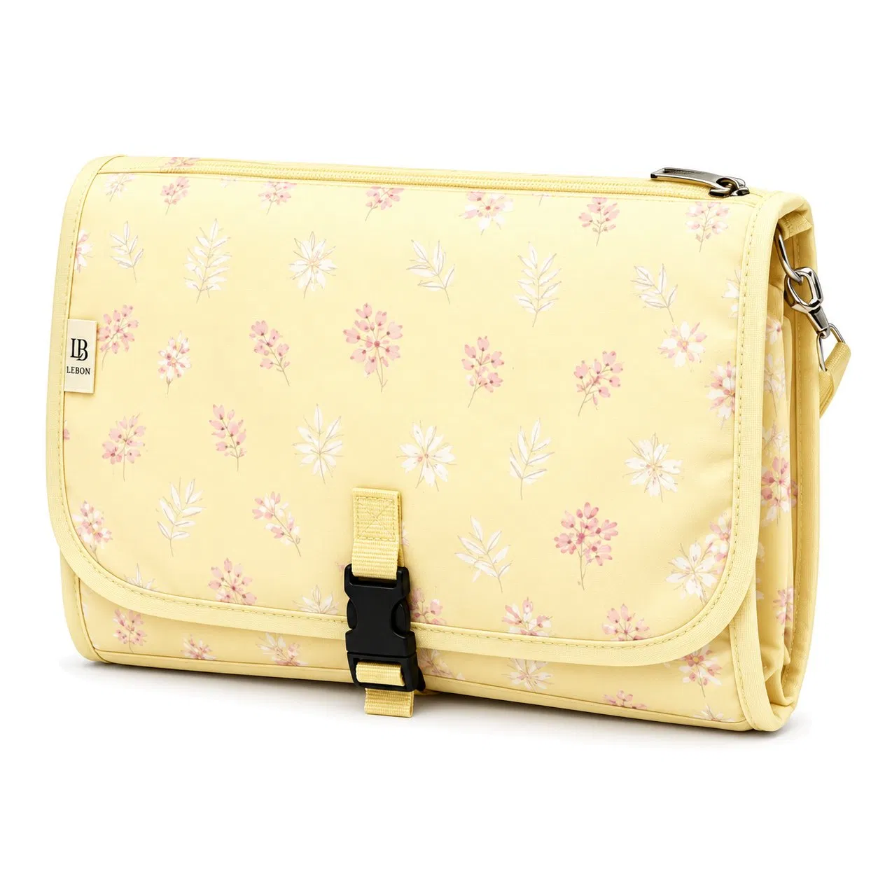 Custom Portable Foldable Baby Diaper Changing Pad with Handle and Wipes Pocket