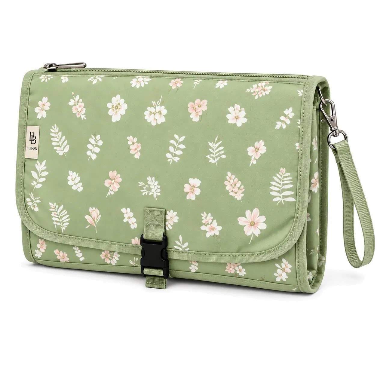 Custom Portable Foldable Baby Diaper Changing Pad with Handle and Wipes Pocket