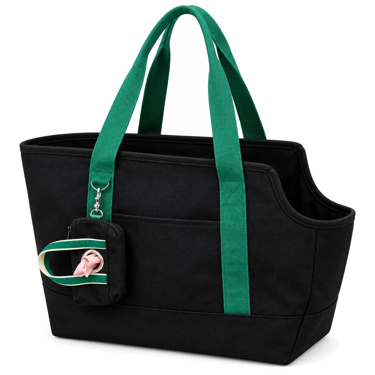 Custom Foldable Canvas Pet Carrier Tote Bag with Zipper for Cats and Dogs