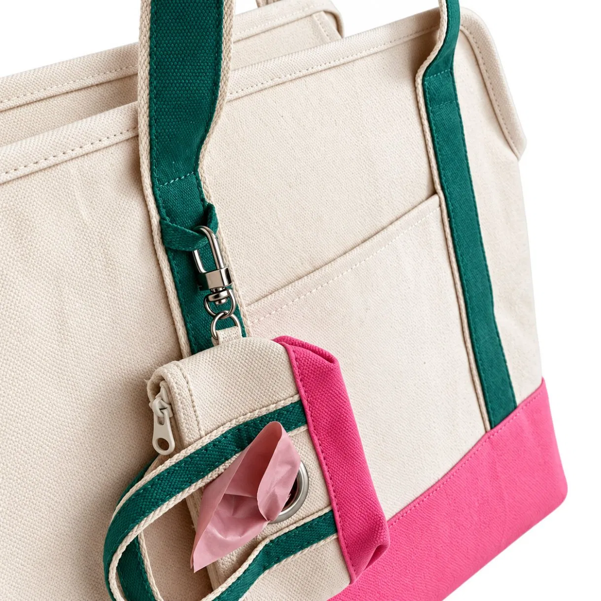Custom Foldable Canvas Pet Carrier Tote Bag with Zipper for Cats and Dogs