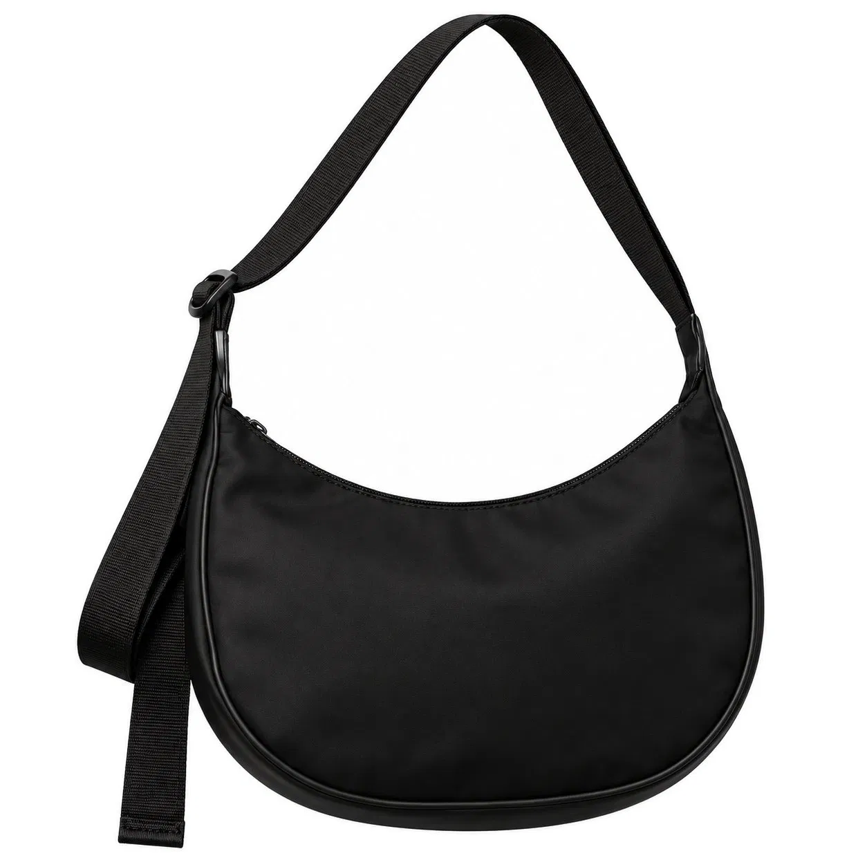 Custom Lightweight Nylon Half Moon Crossbody Shoulder Bag for Daily Travel