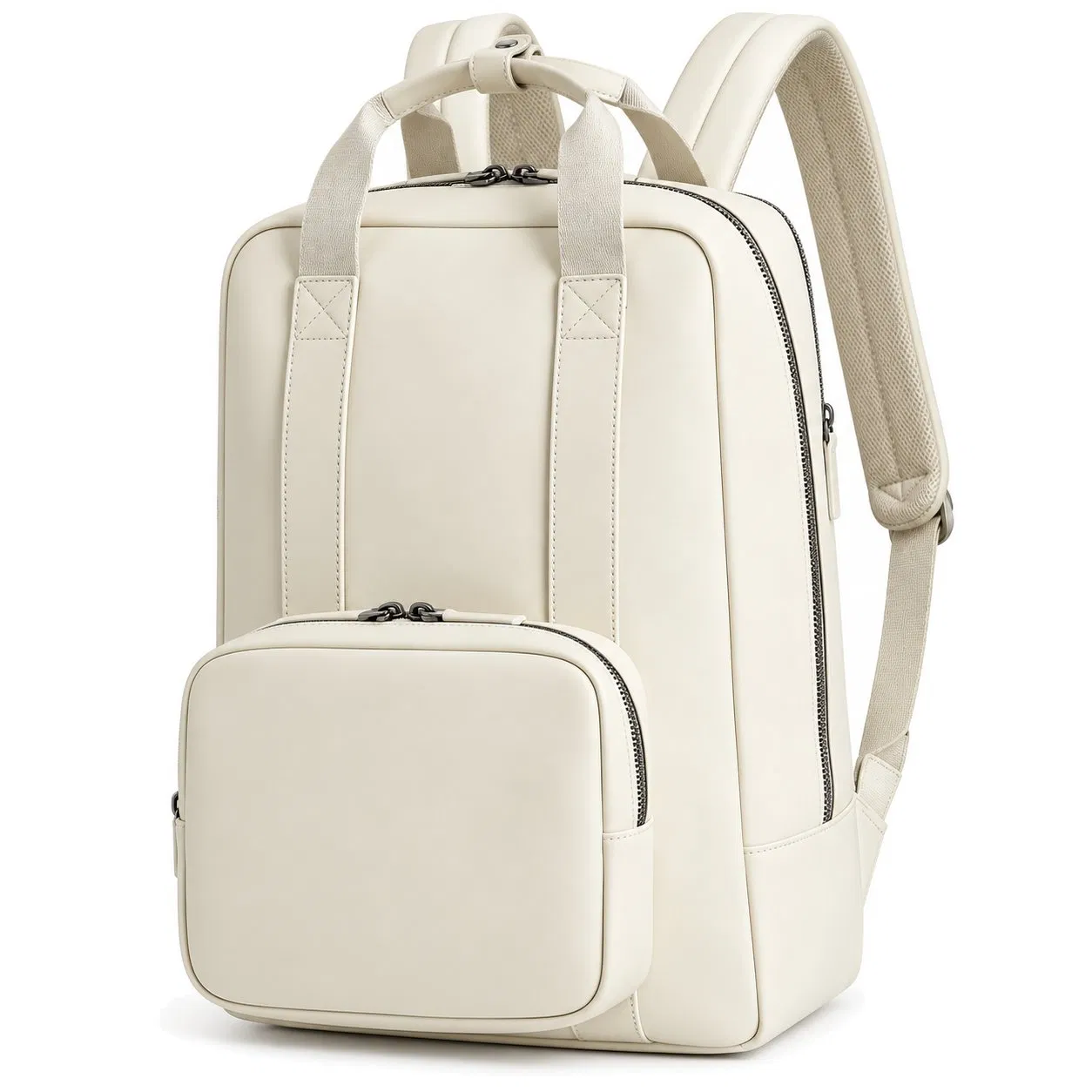 Custom Nylon Laptop Backpack with Detachable Pouch for Business Travel and School