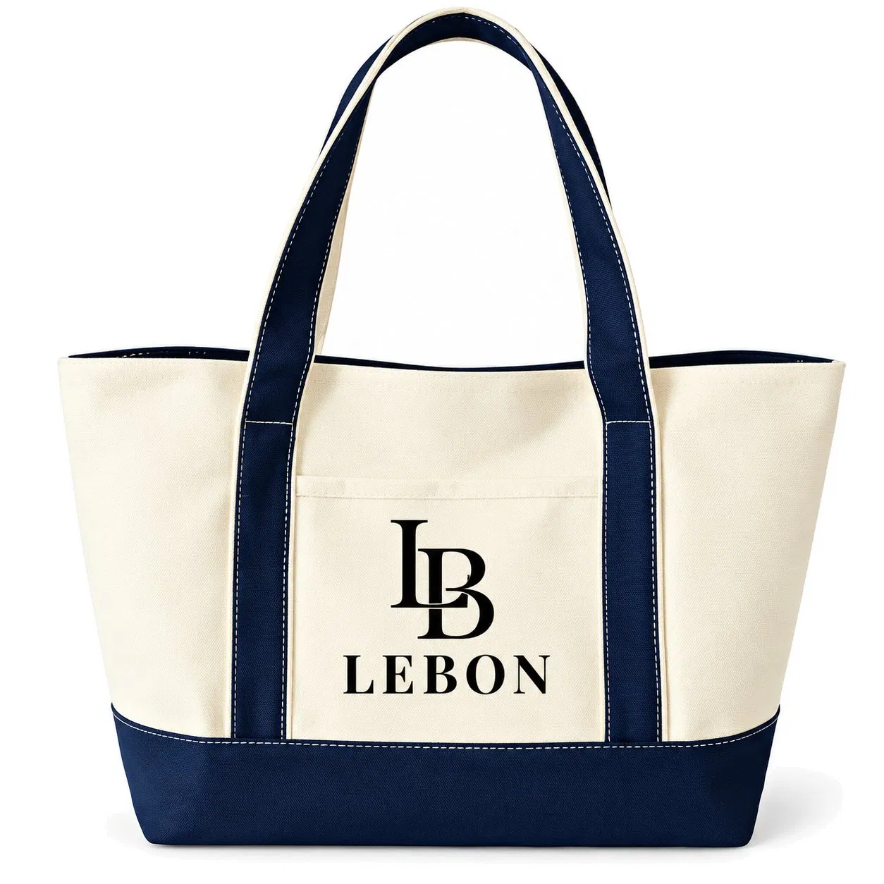 Custom Canvas Tote Bag with Hand Length Handles for Work Shopping and Travel