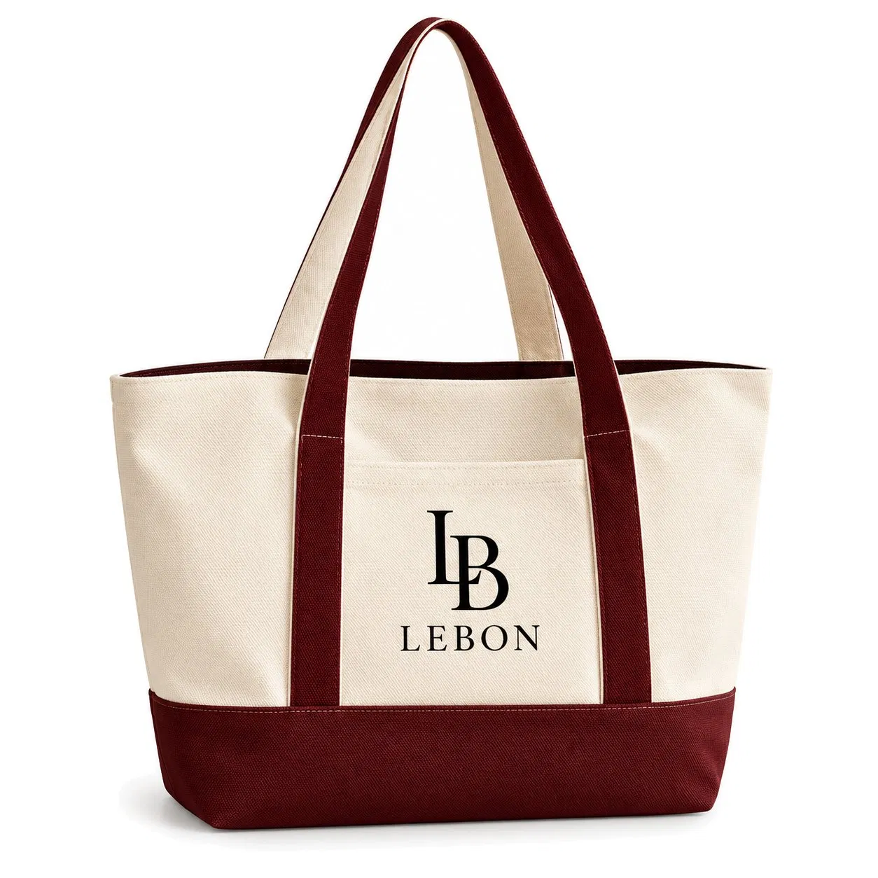 Custom Canvas Tote Bag with Hand Length Handles for Work Shopping and Travel