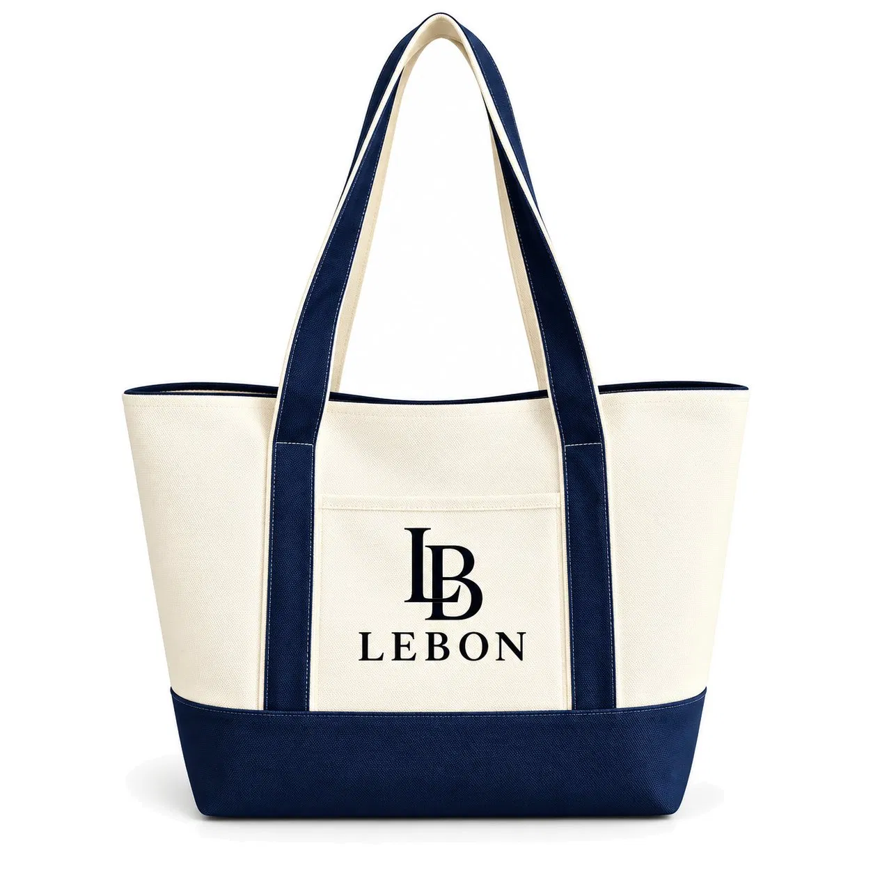 Custom Canvas Tote Bag with Hand Length Handles for Work Shopping and Travel
