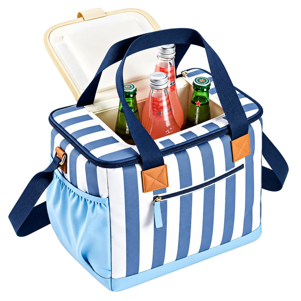 Custom Insulated Soft Cooler Bag with Adjustable Strap for Beach Picnic Travel