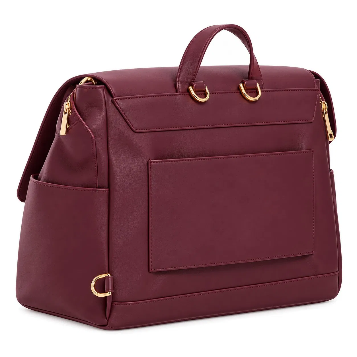 Custom Fashion PU Leather Diaper Backpack with Large Capacity for Baby Travel