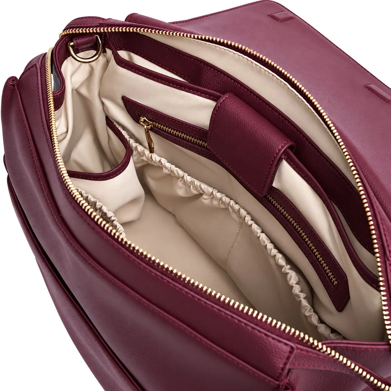 Custom Fashion PU Leather Diaper Backpack with Large Capacity for Baby Travel