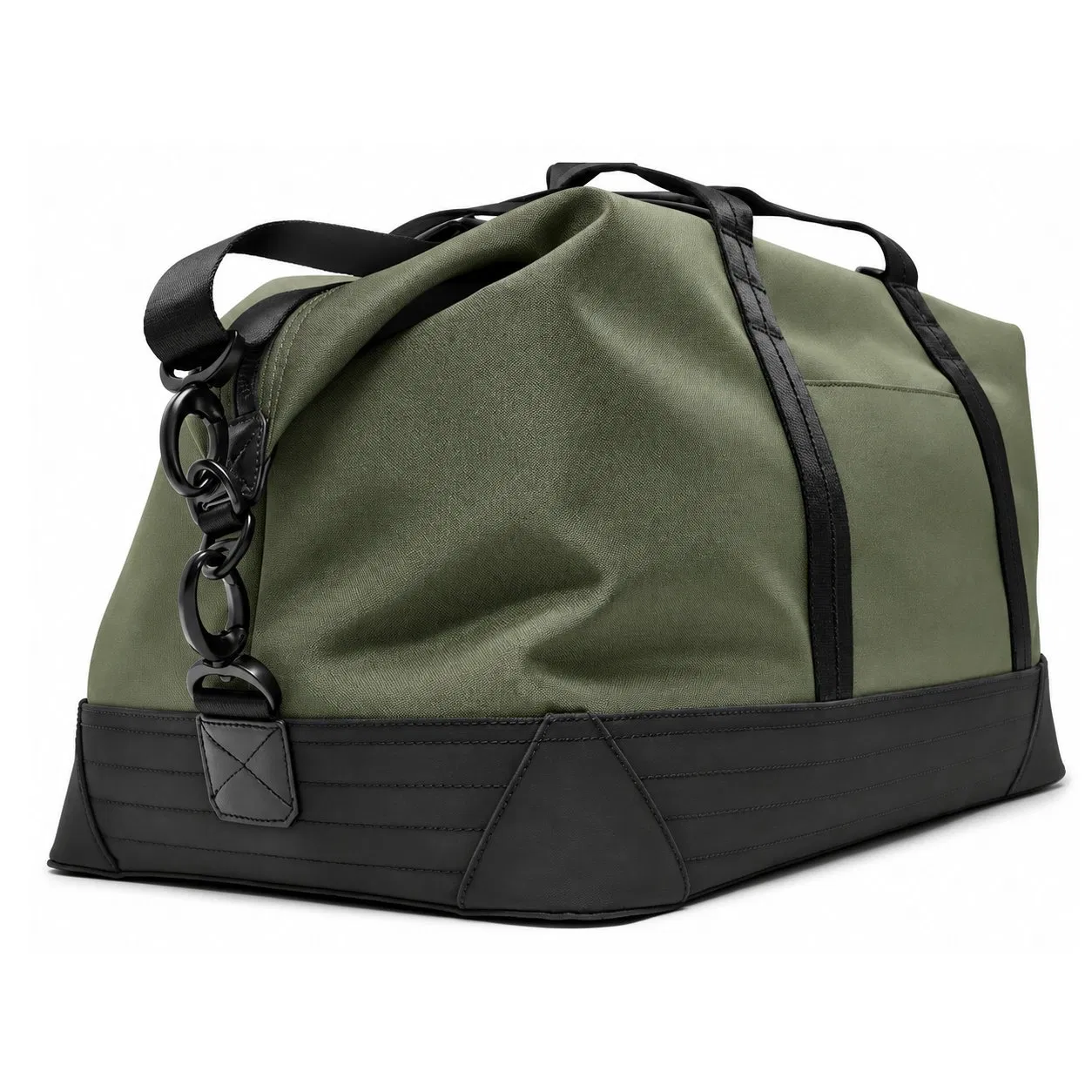 Water Resistant Nylon Gym Duffel Bag with Shoe Compartment and Adjustable Strap
