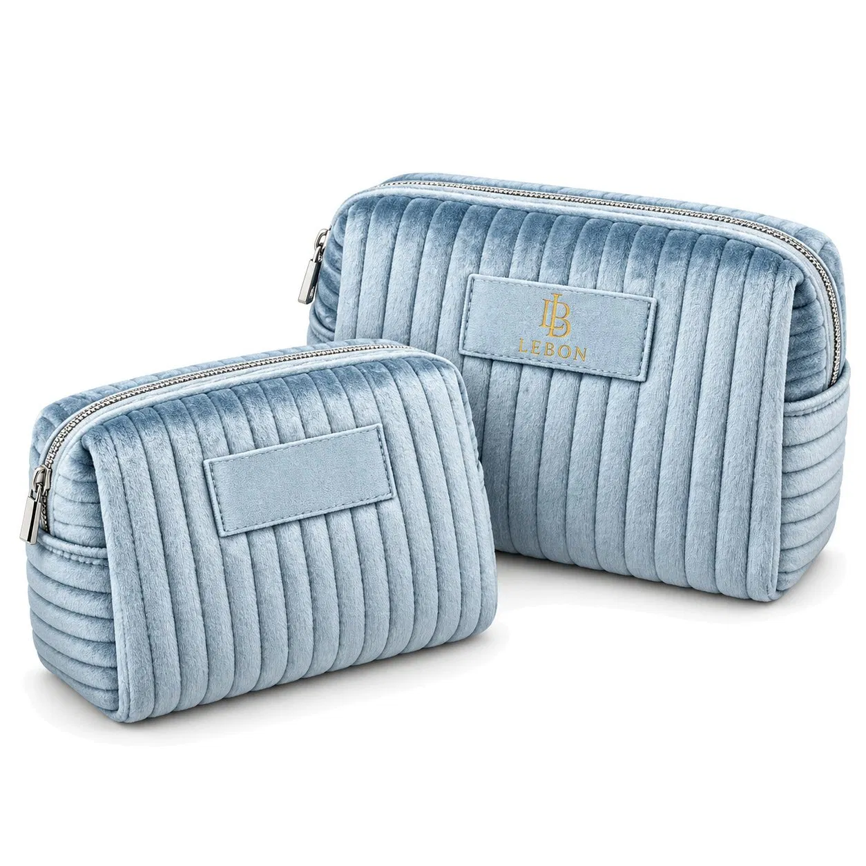 Custom Logo Velvet Quilted Makeup Bag for Daily Cosmetic Storage and Travel