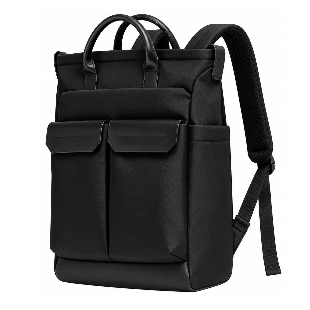 Custom Logo Nylon Laptop Backpack Convertible Tote Bag for Work and Travel