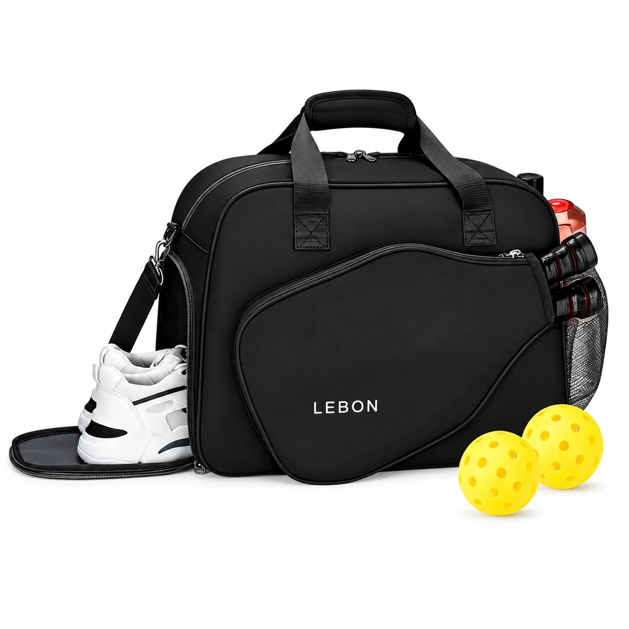 Custom Logo Pickleball Tote Sports Bag with Shoe Compartment and Shoulder Strap
