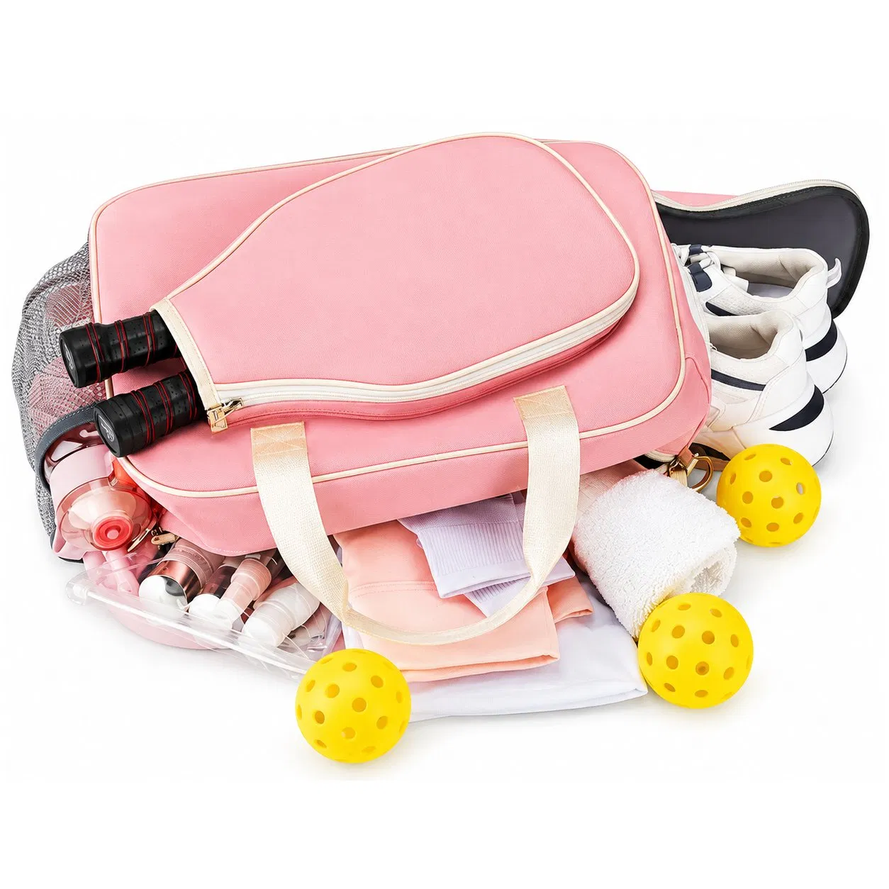 Custom Logo Pickleball Tote Sports Bag with Shoe Compartment and Shoulder Strap