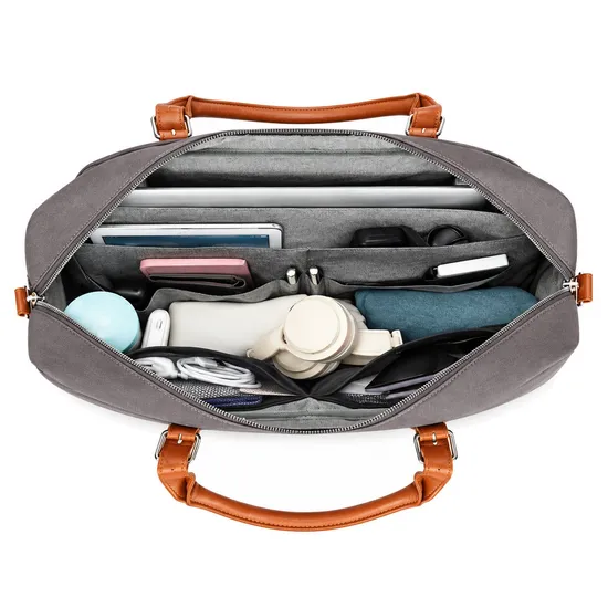 Custom Oxford Laptop Briefcase with Luggage Sleeve and Detachable Shoulder Strap