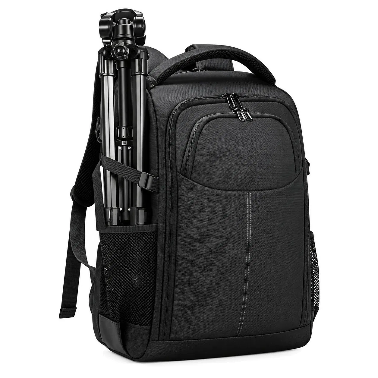Custom Polyester Camera Backpack with Zipper and Tripod Holder for Travel Photography