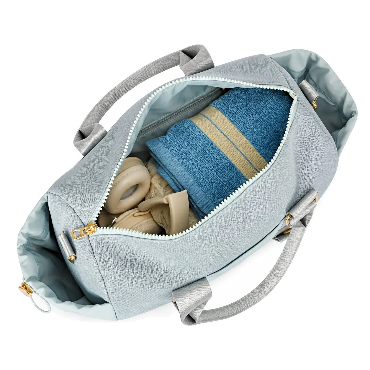Custom Women Nylon Yoga Gym Bag with Mat Holder and Removable Shoulder Strap
