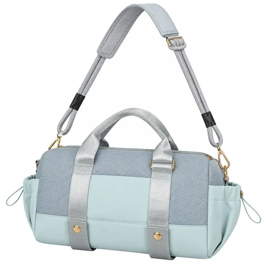 Custom Women Nylon Yoga Gym Bag with Mat Holder and Removable Shoulder Strap