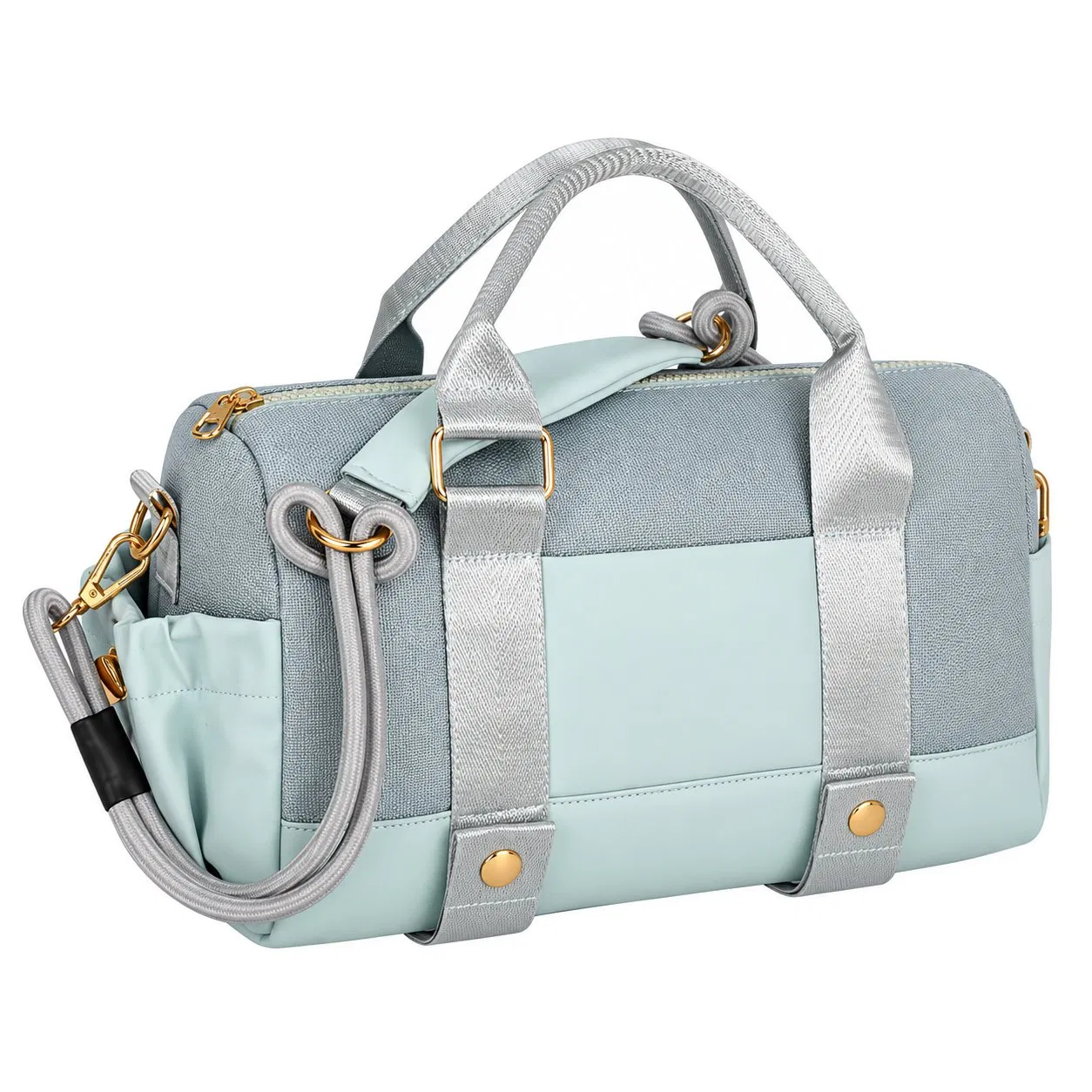 Custom Women Nylon Yoga Gym Bag with Mat Holder and Removable Shoulder Strap