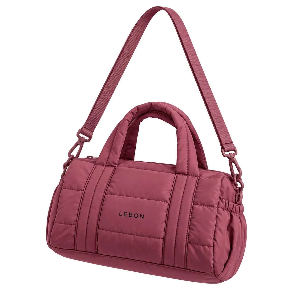 Lightweight Foldable Quilted Puffer Gym Duffle Bag with Adjustable Shoulder Strap