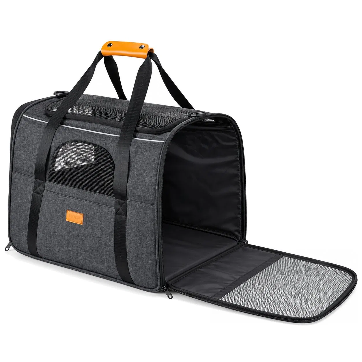 Foldable Soft Sided Pet Carrier Travel Bag with Breathable Mesh and Shoulder Strap