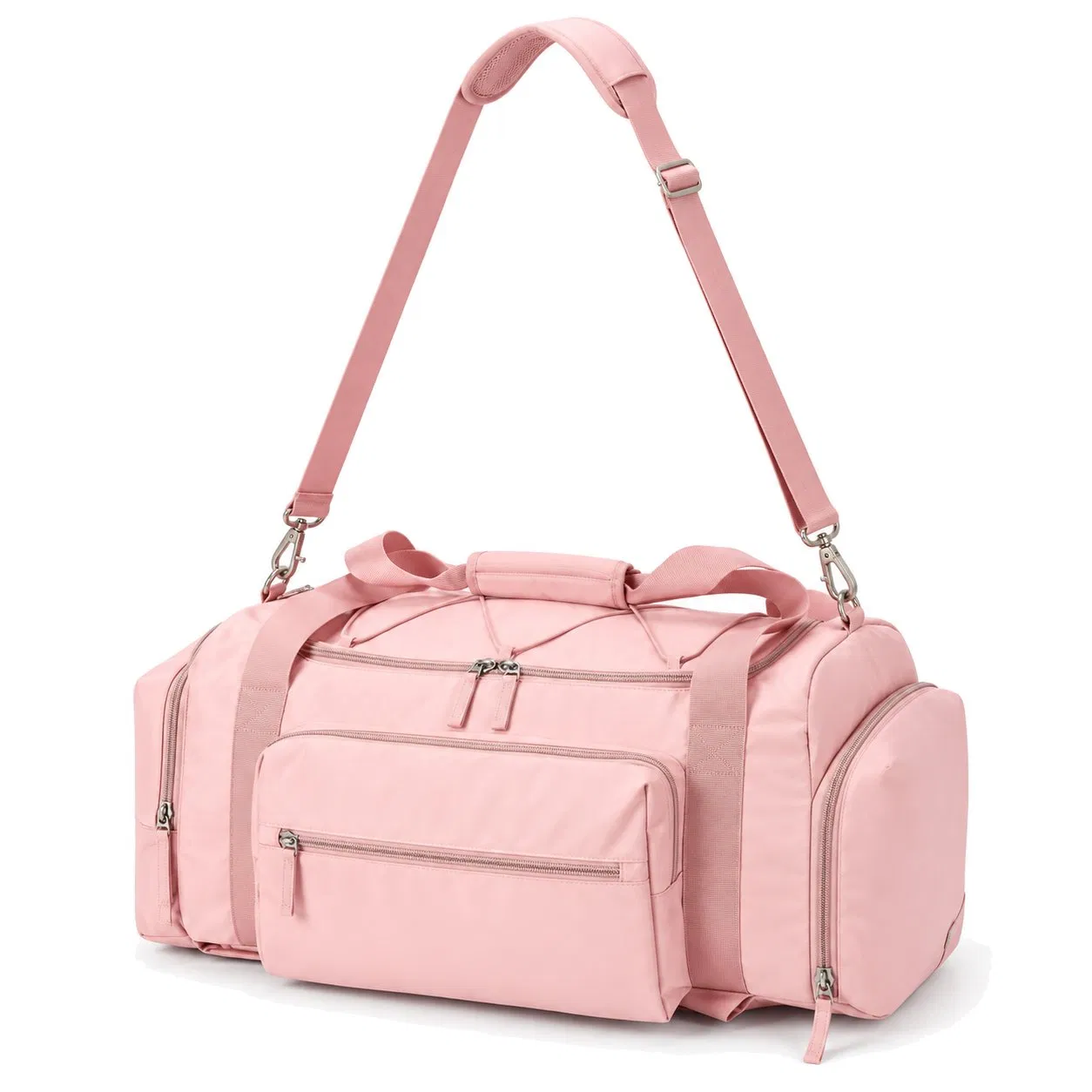 Convertible Nylon Gym Travel Duffle Backpack with Laptop and Shoe Compartments