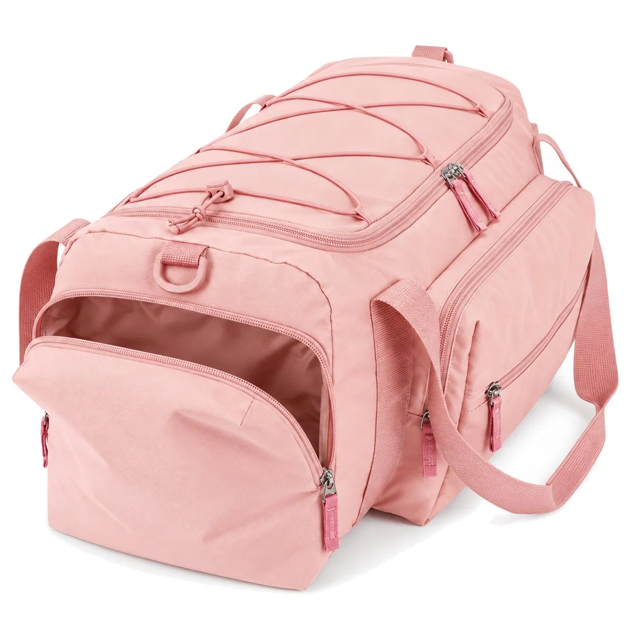 Convertible Nylon Gym Travel Duffle Backpack with Laptop and Shoe Compartments
