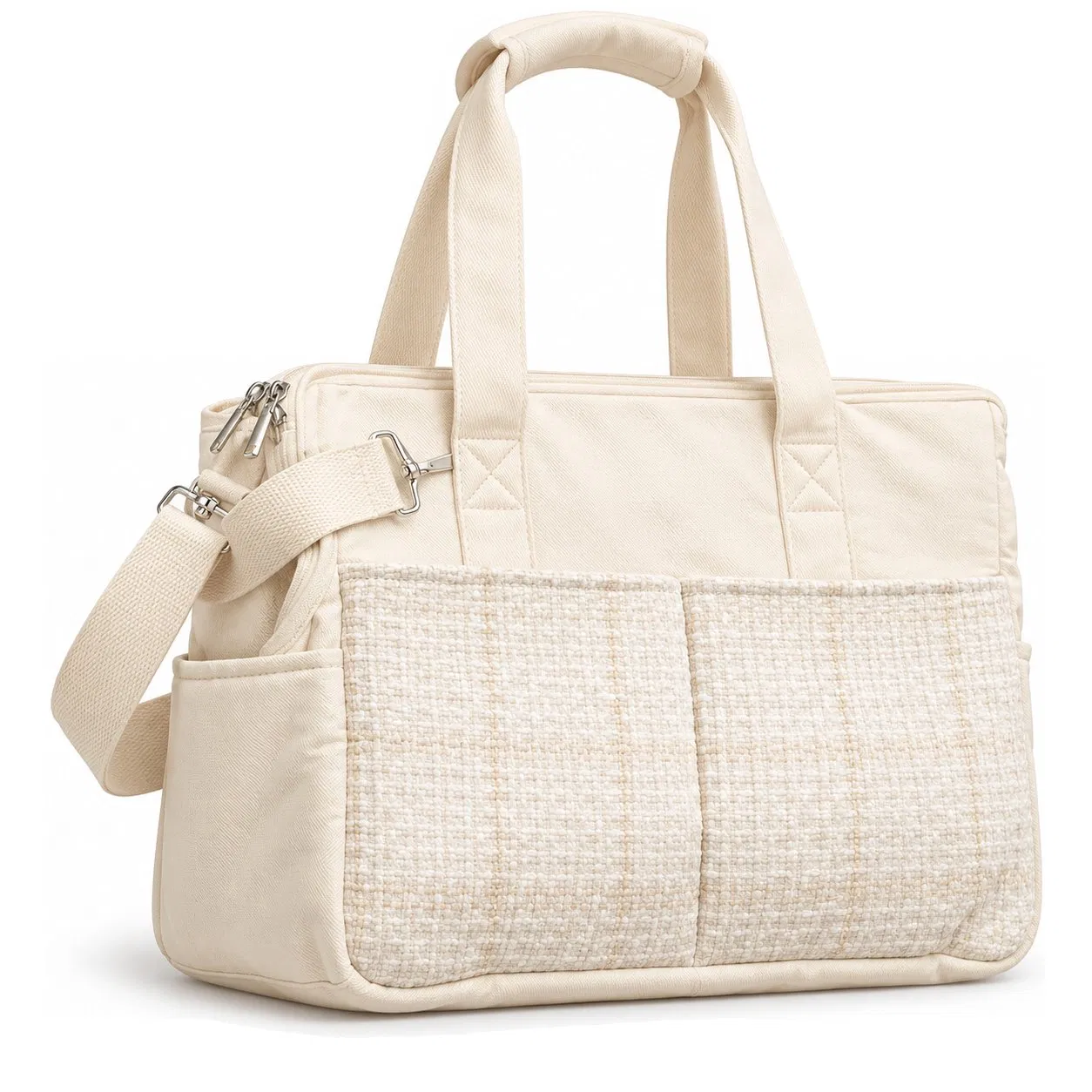 Soft Pet Carrier Tote Bag with Breathable Mesh Detachable Crossbody Strap and Storage Pockets