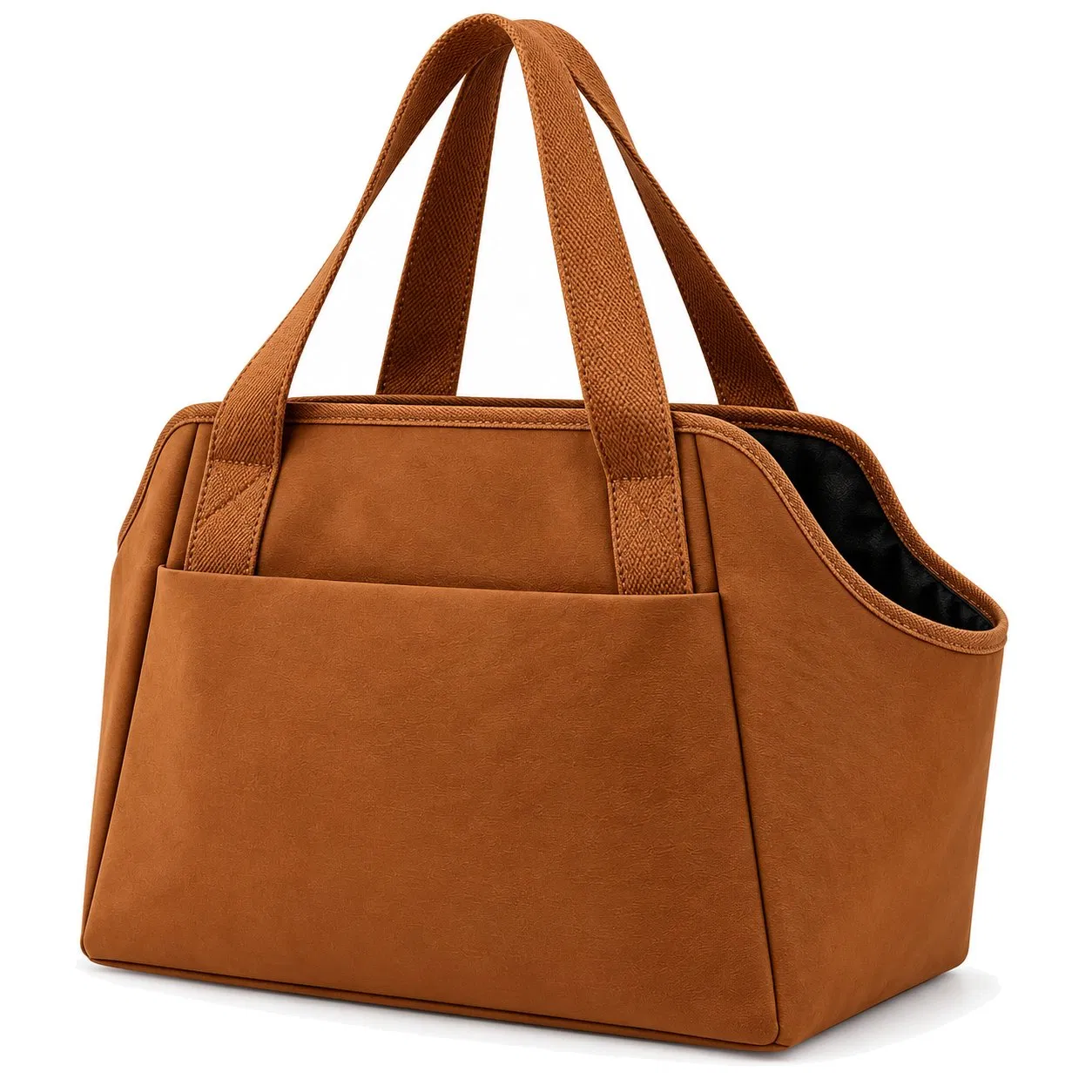 Neoprene Pet Shoulder Carrier Tote Bag with Wide Strap Front Pocket and Safety Clip