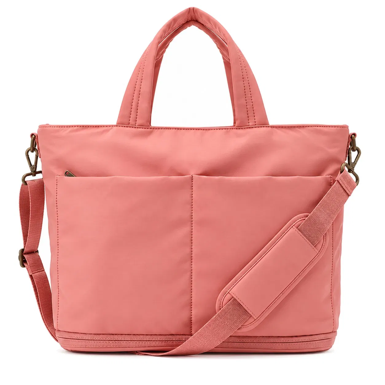 Women Puffy Tote Shoulder Bag with Zipper Closure for Work Shopping and Travel