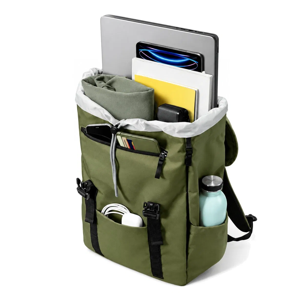 Unisex Oxford Waterproof Laptop Backpack with Padded Straps for School and Travel