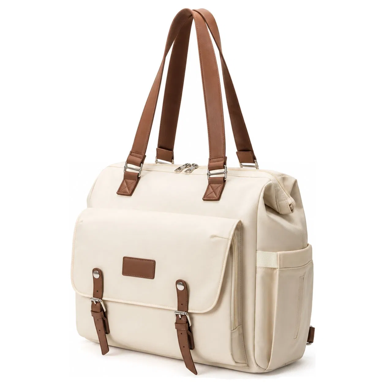 Custom Waterproof Nylon Diaper Tote Backpack with Thermal Bottle Pocket