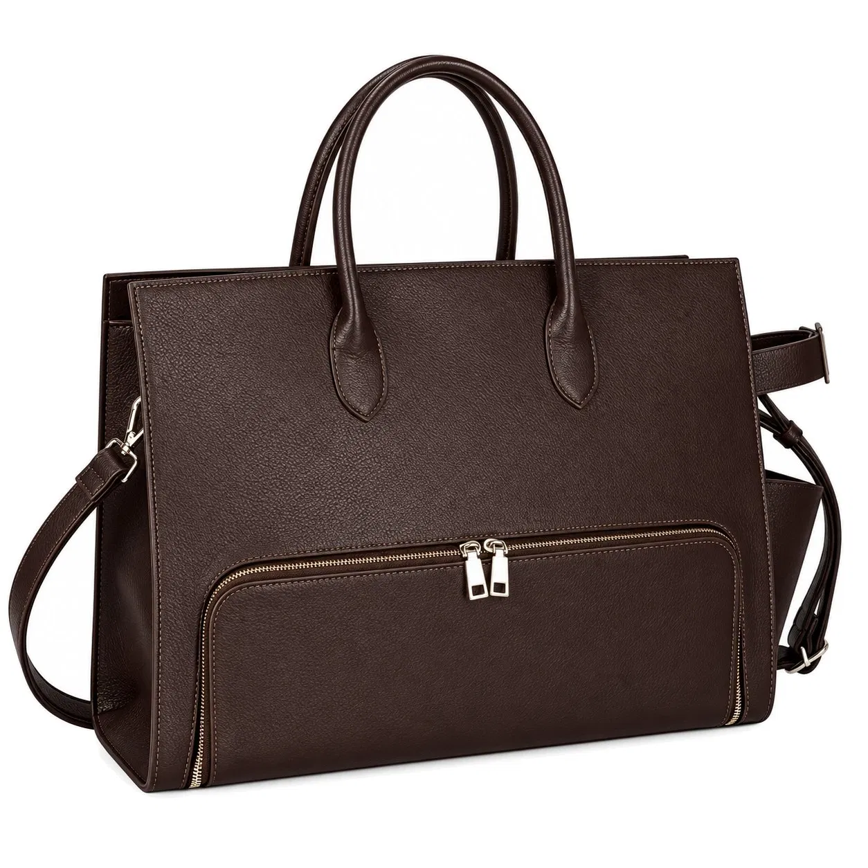Custom PU Insulated Lunch Cooler Laptop Tote Bag with PEVA Lining