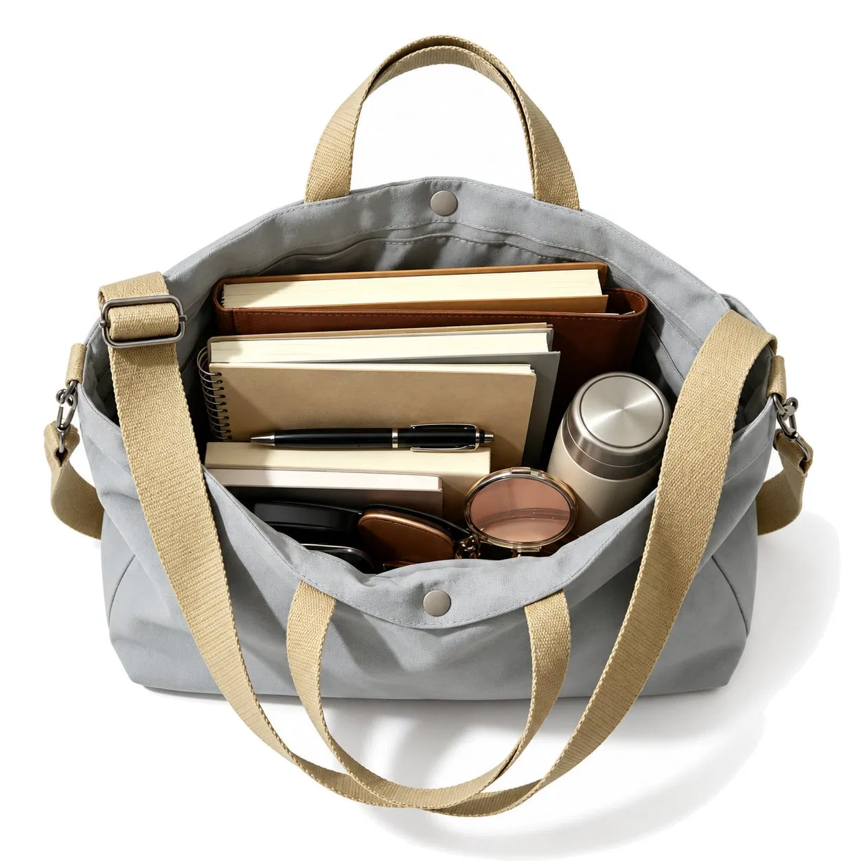 Custom Embroidered Canvas Tote Handbag for Shopping Travel and Daily Use
