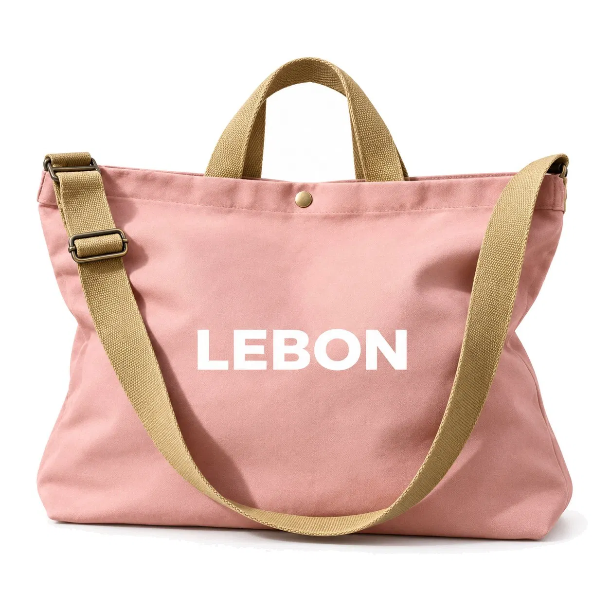 Custom Embroidered Canvas Tote Handbag for Shopping Travel and Daily Use