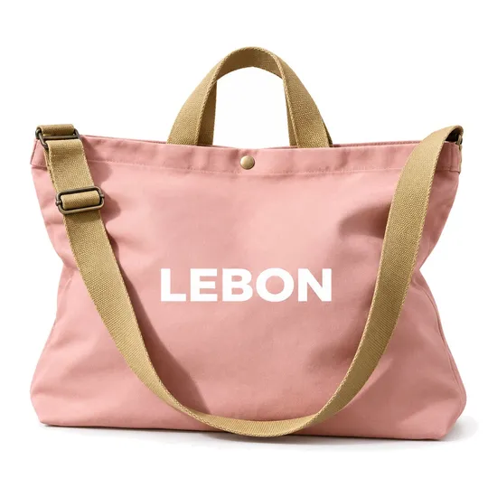 Custom Embroidered Canvas Tote Handbag for Shopping Travel and Daily Use