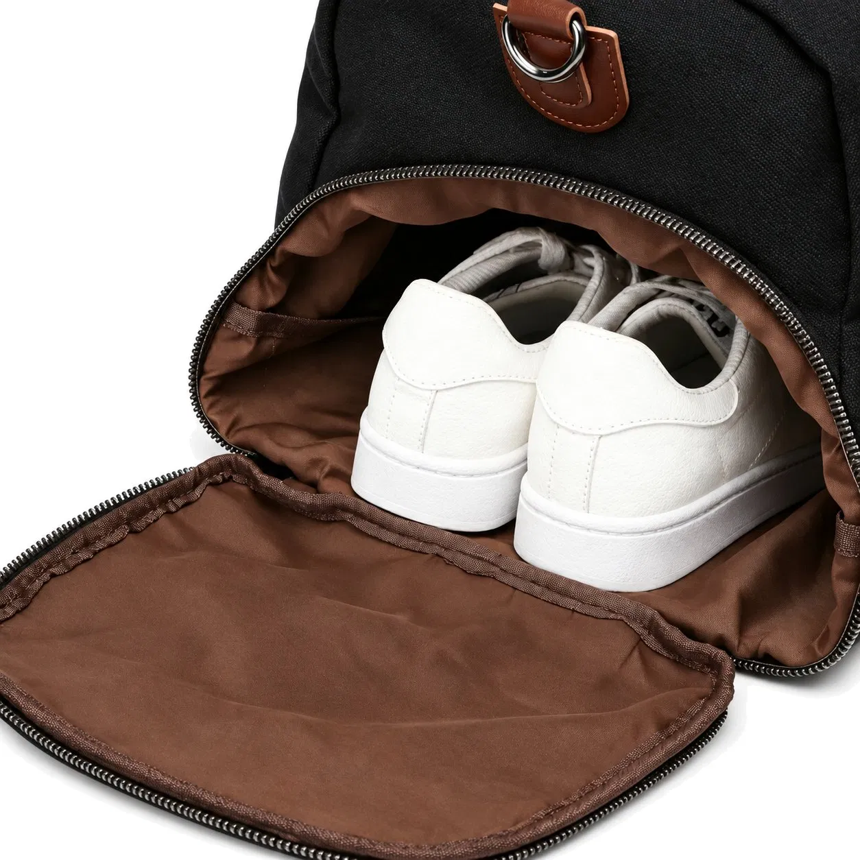 Custom Canvas Travel Duffel Bag with Shoe Compartment for Gym and Weekend Trips