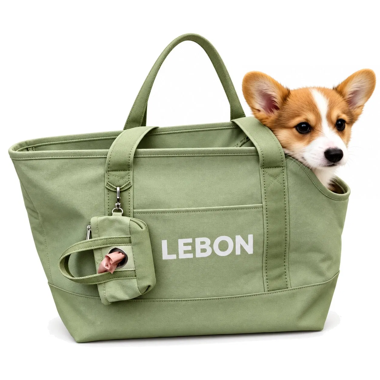 Custom Canvas Pet Tote Carrier with Open Top for Small Dogs and Daily Walks