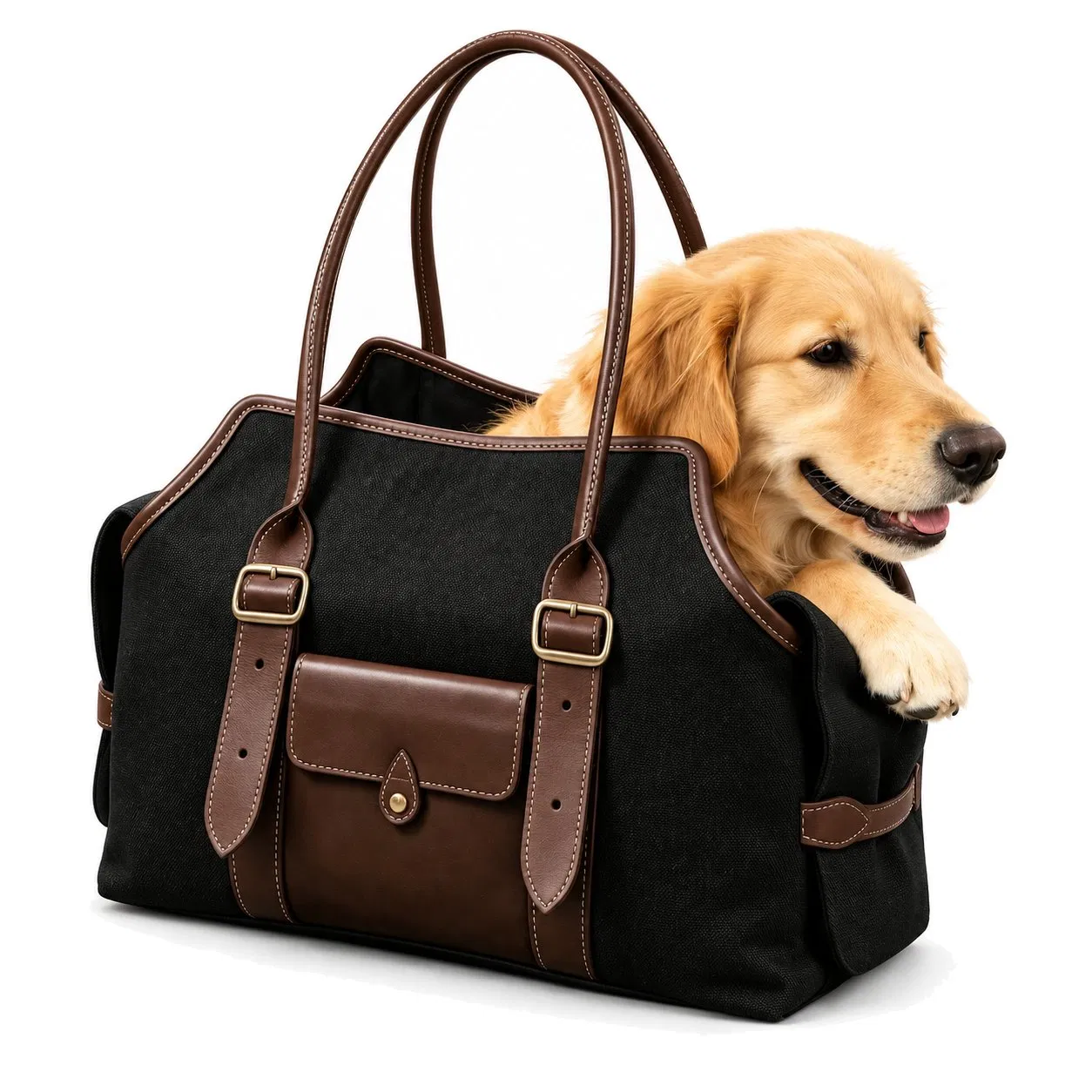 Custom Canvas Pet Carrier Tote Bag for Dog and Cat Travel
