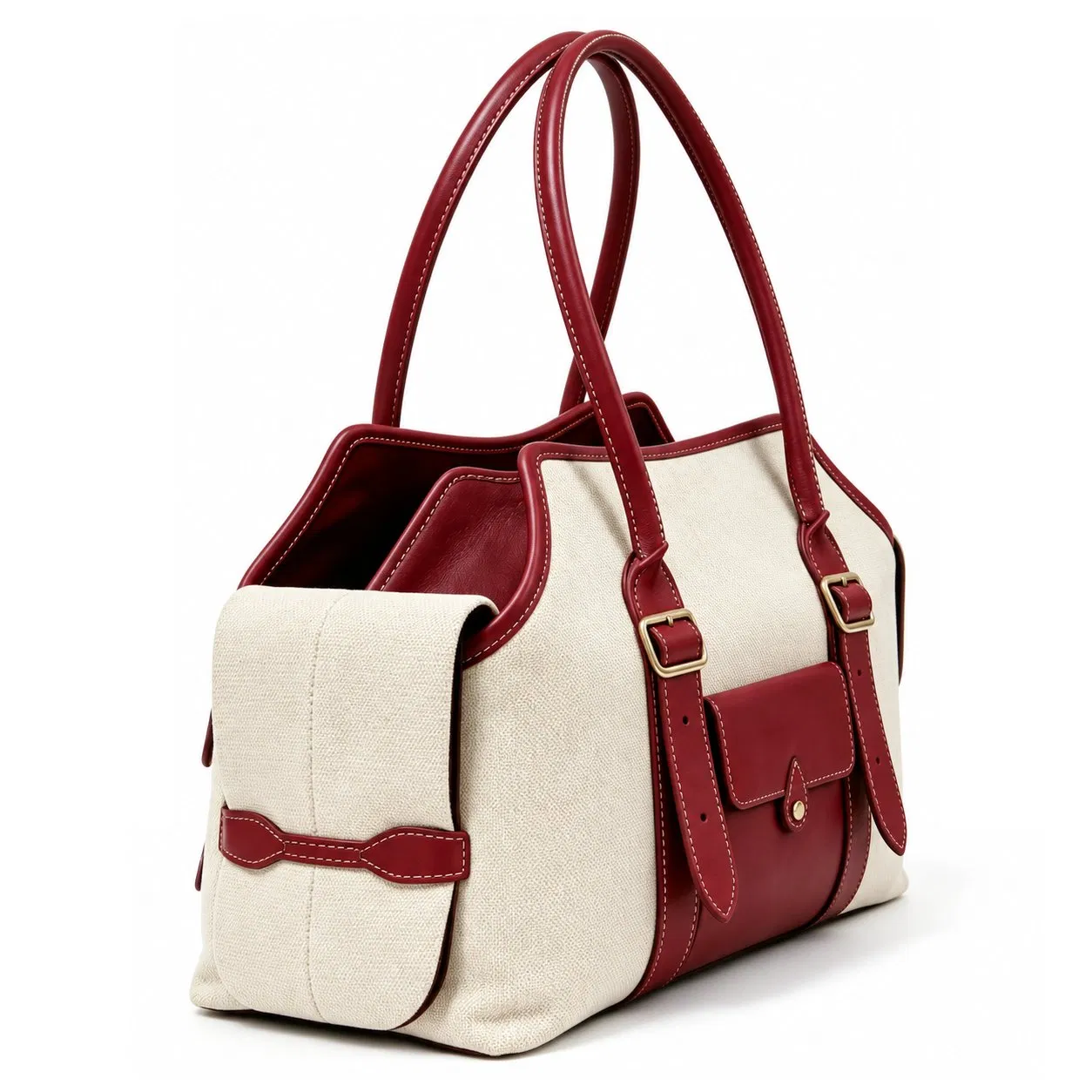 Custom Canvas Pet Carrier Tote Bag for Dog and Cat Travel