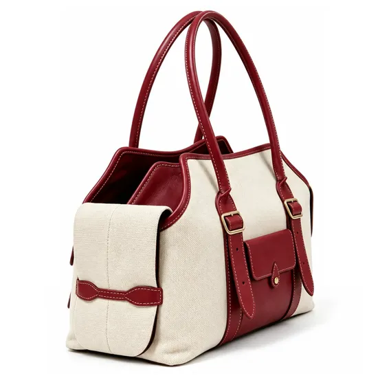 Custom Canvas Pet Carrier Tote Bag for Dog and Cat Travel